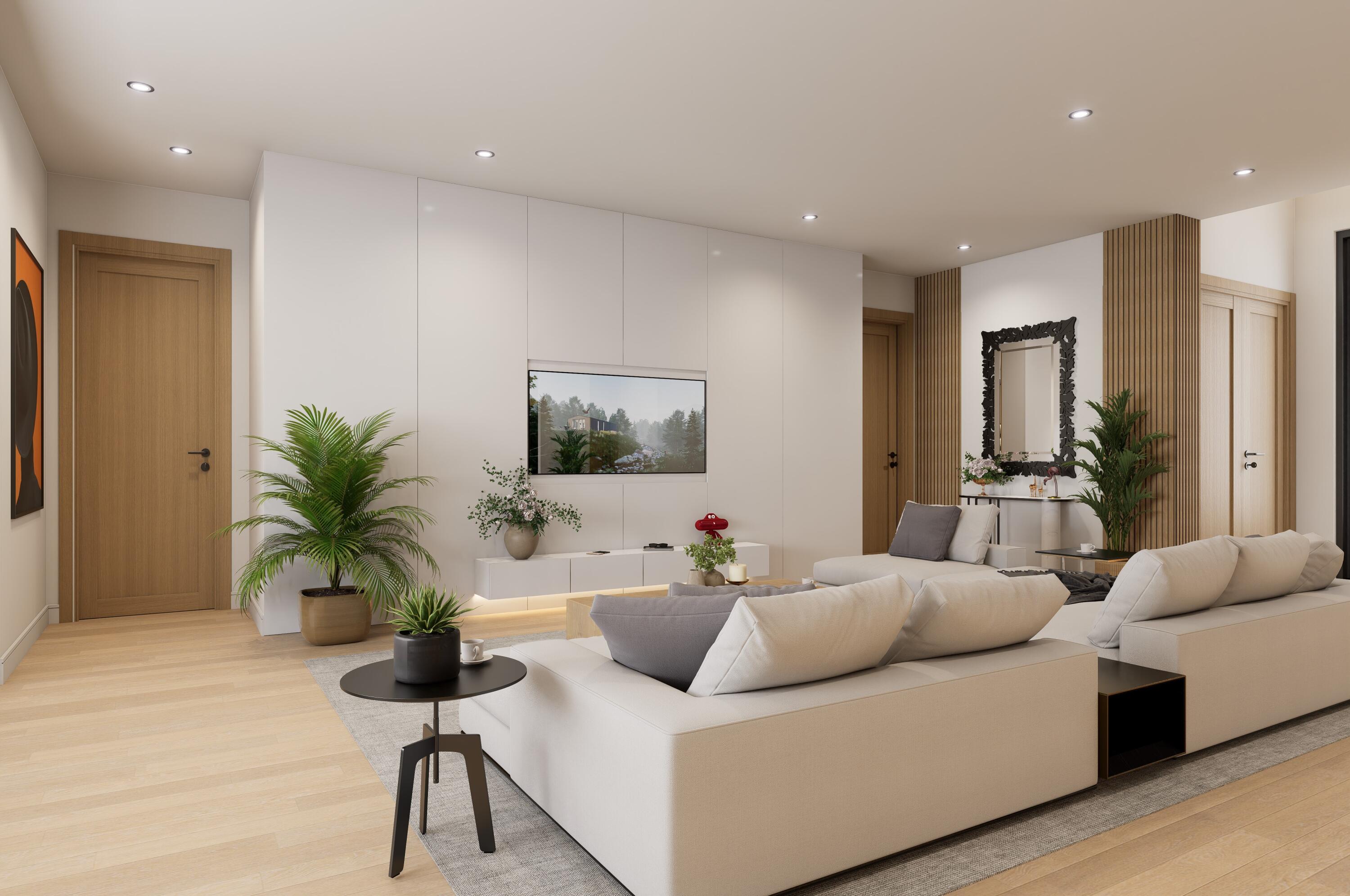 1160 Emerald Lane Singer Island, FL 33404 - Photo 14 of 37 a living room with furniture and a potted plant