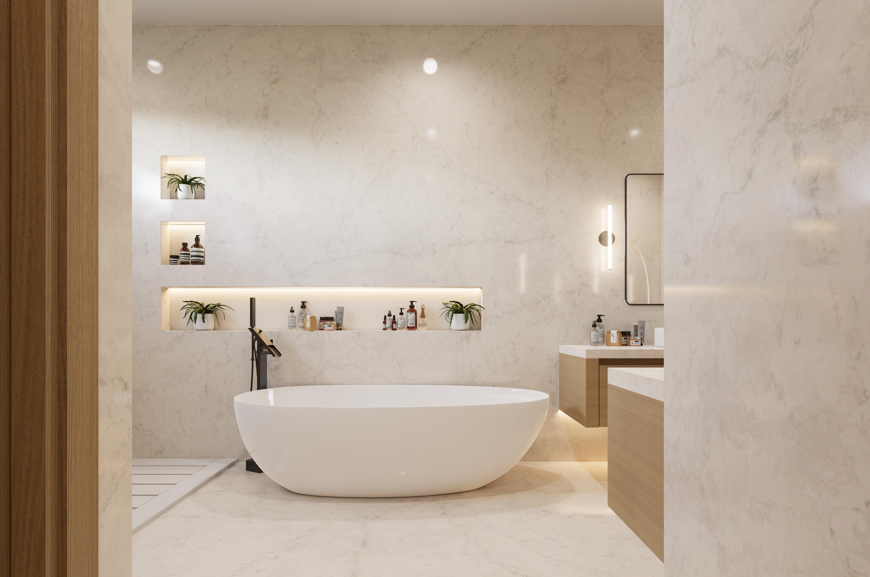 1160 Emerald Lane Singer Island, FL 33404 - Photo 23 of 37 a white bath tub sitting in a bathroom