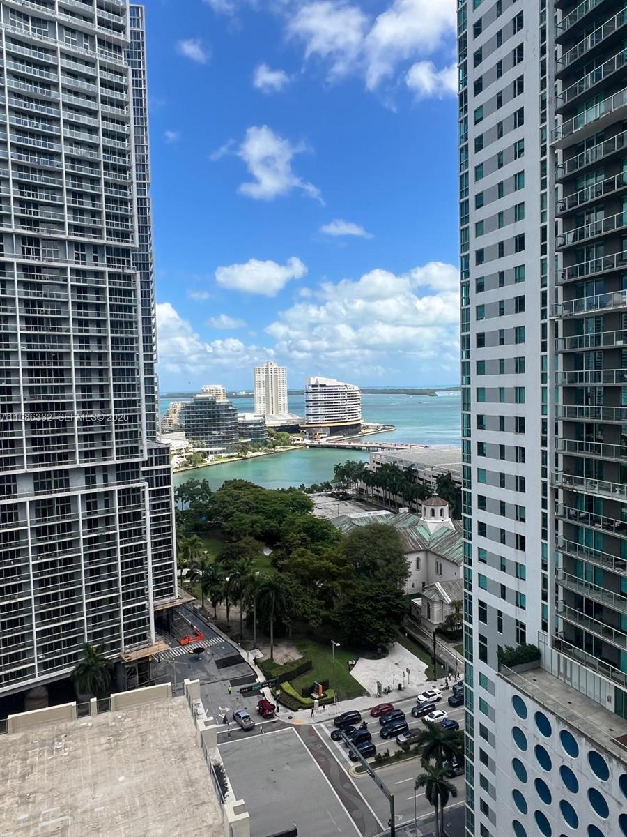 77 Southeast 5th Street, Unit 2015 Miami, FL 33131 - Photo 9 of 70 a view of a balcony with a potted plant