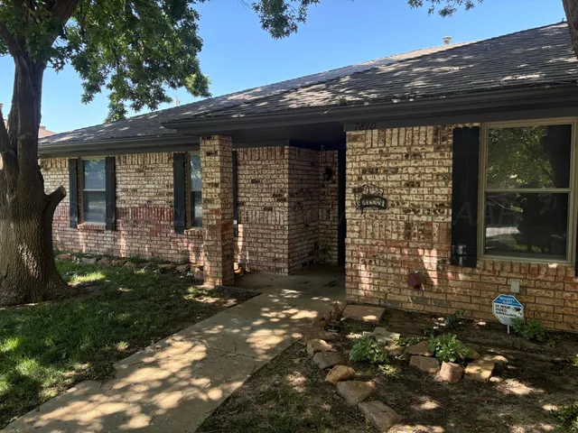 a front view of a house