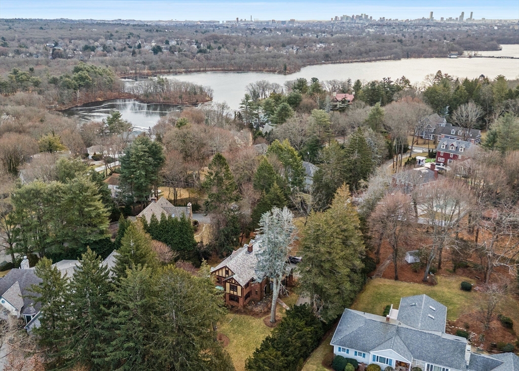 30 Swan Road Winchester, MA 01890 - Photo 38 of 38 an aerial view of residential house with outdoor space and lake view