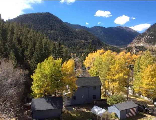 a view of a backyard