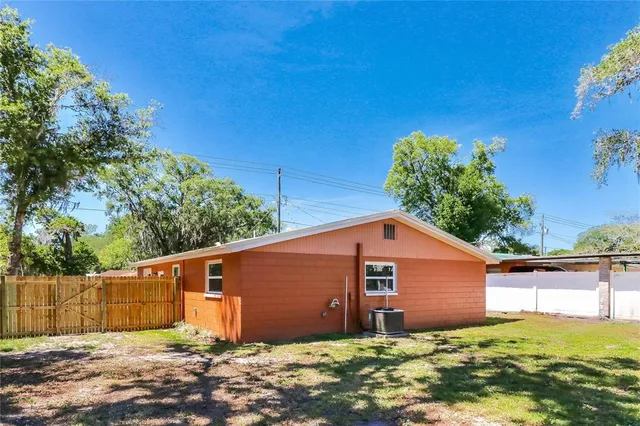 a backyard of a house