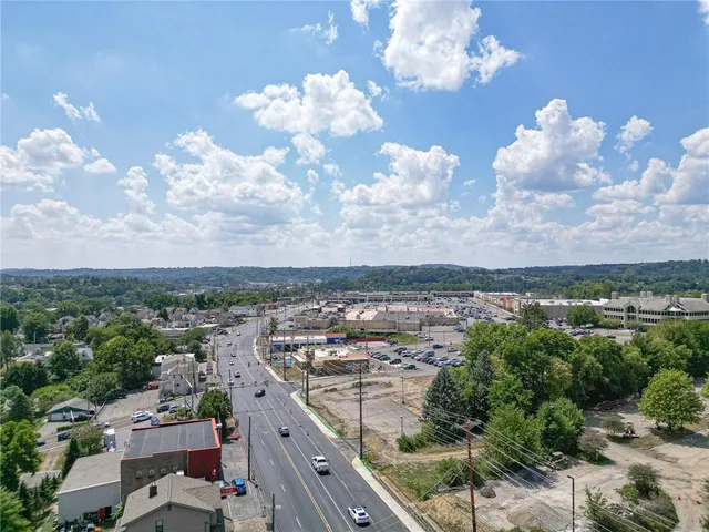 an aerial view of a city