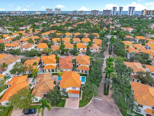 an aerial view of a city