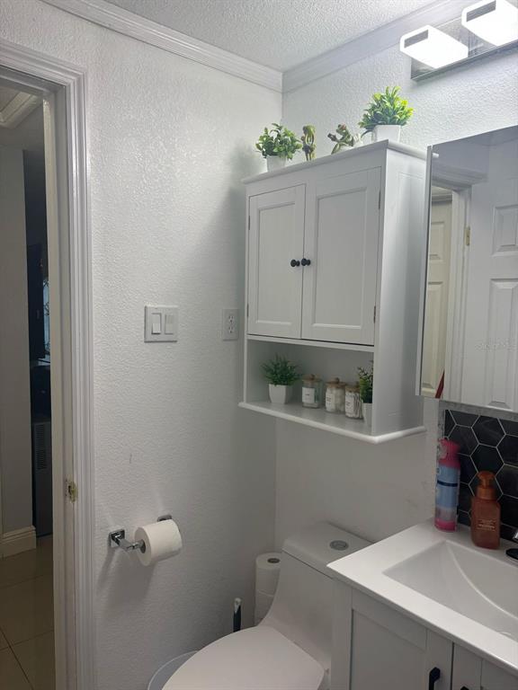 6005 West Clifton Street Tampa, FL 33634 - Photo 17 of 32 a bathroom with a sink a toilet and vanity