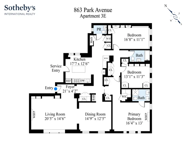 $3,500,000 | 863 Park Avenue, Unit 3E | Upper East Side