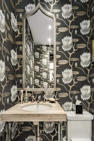 a bathroom with a tub and shower