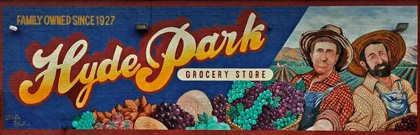 a sign that is on the side of a building