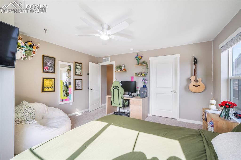 15882 Little Bluestem Road Monument, CO 80132 - Photo 36 of 50 Upstairs 4th bedroom with walk in closet and views