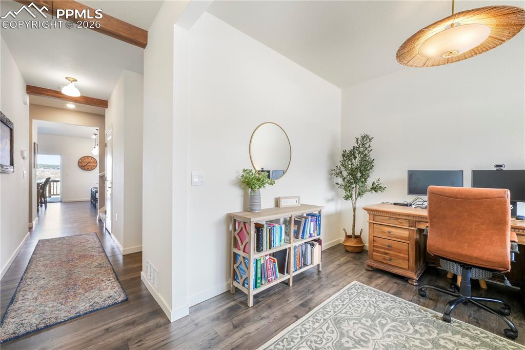 15882 Little Bluestem Road Monument, CO 80132 - Photo 7 of 50 Main level office, views of entry and hallway
