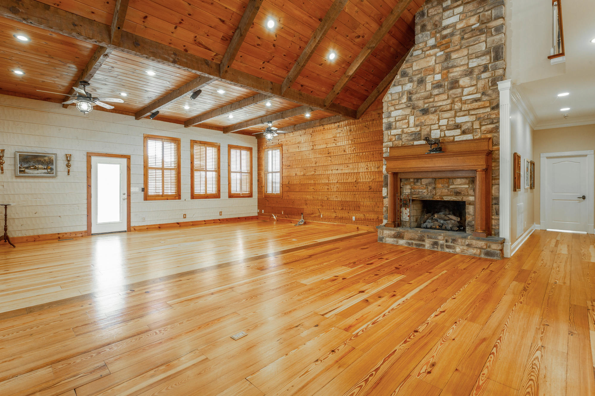 1223 Twin Cedars Road Chickamauga, GA 30707 - Photo 48 of 108 Great Room with Stacked Stone Fireplace