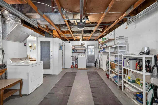 a view of storage and utility room