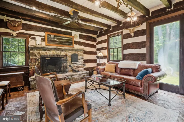 a workspace with furniture