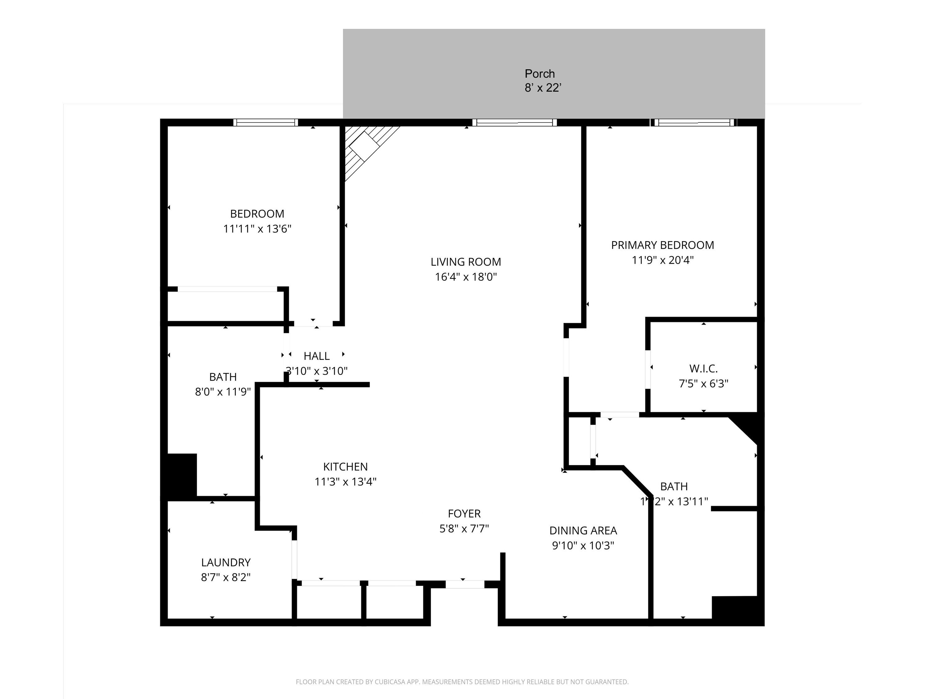 13050 West Bluemound Road, Unit 307 Elm Grove, WI 53122 - Photo 29 of 29 Floor Plan with the Porch
