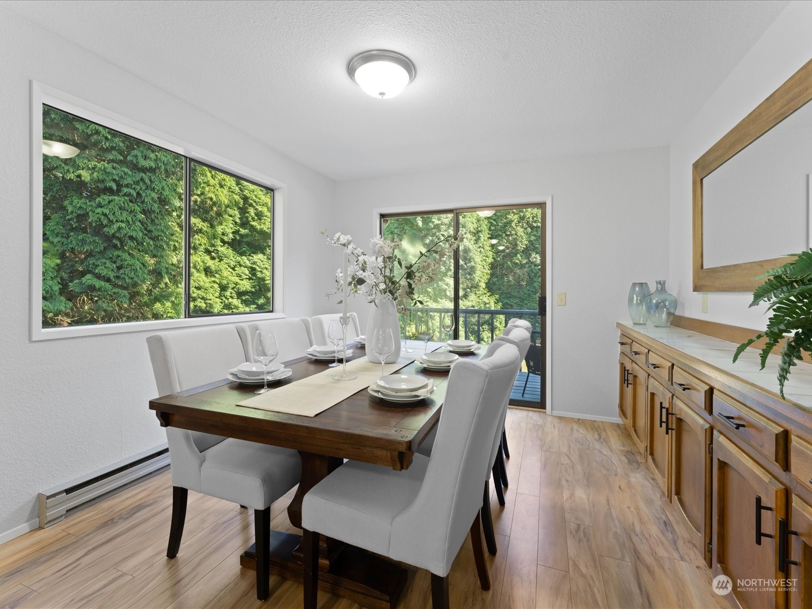 3119 Mountain View Road Ferndale, WA 98248 - Photo 13 of 40 a view of a dining room with furniture window and outside view