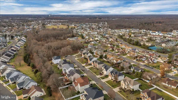 an aerial view of multiple house