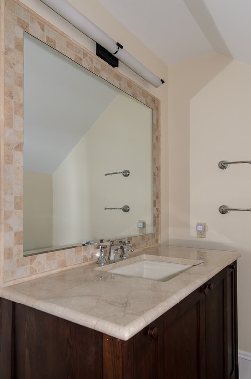 32 Sunset Road Wellesley, MA 02482 - Photo 12 of 23 a bathroom with a sink vanity and a mirror
