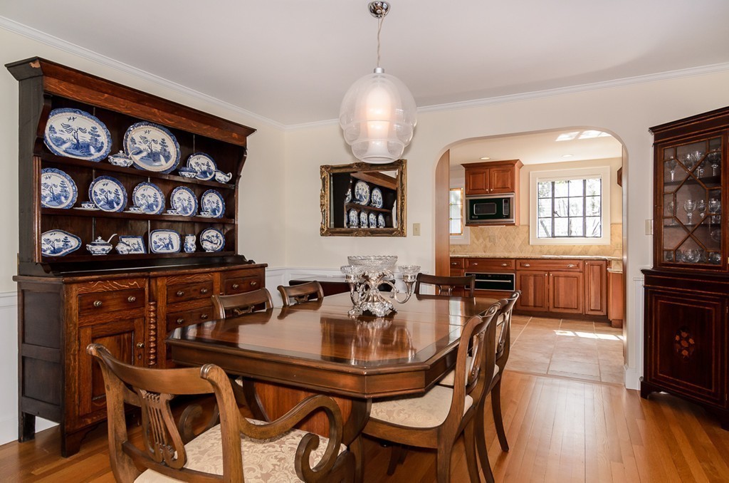 32 Sunset Road Wellesley, MA 02482 - Photo 4 of 23 a view of a dining room with furniture and wooden floor