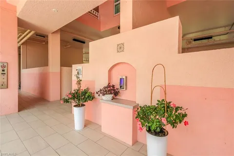 a view of a building with garden