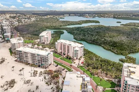 a view of a city and an ocean view