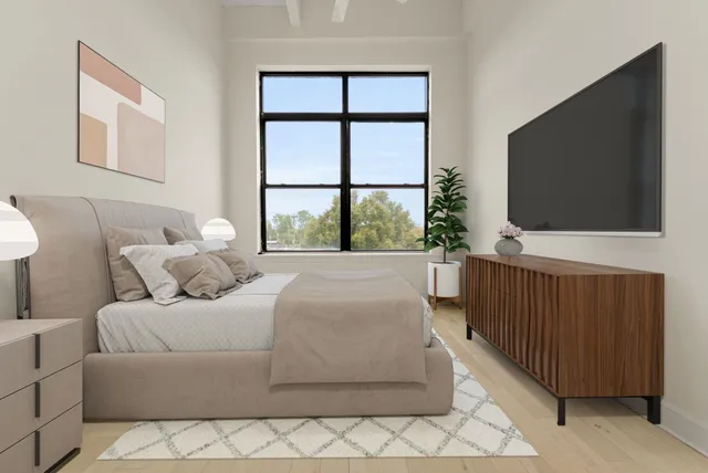 an empty room with a window