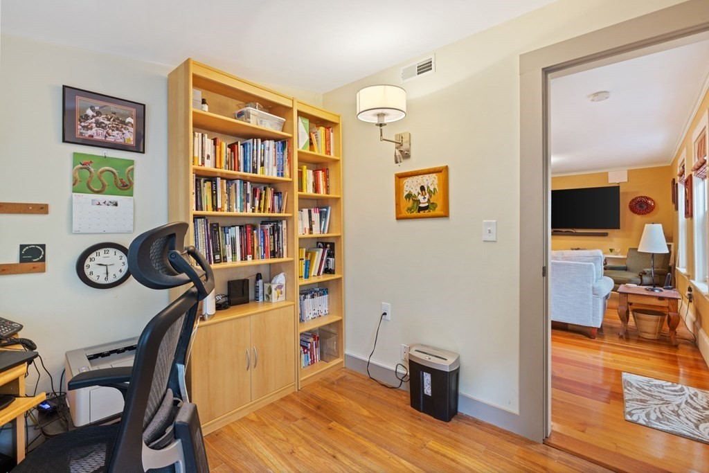 5 Belfry Terrace Lexington, MA 02421 - Photo 20 of 40 a view of a workspace with furniture and wooden floor
