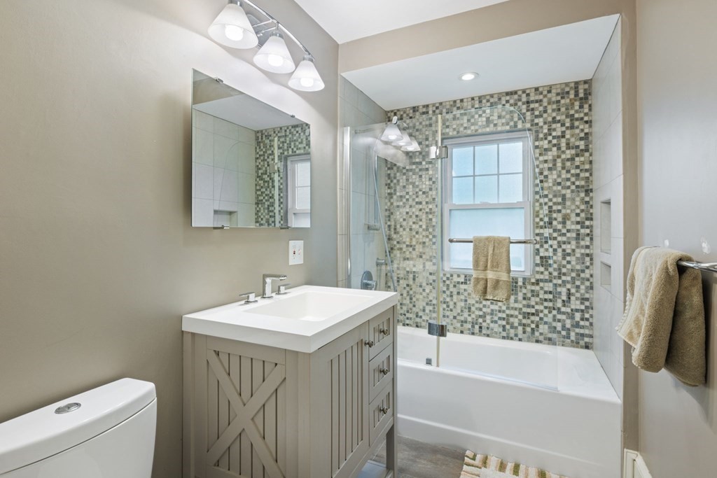 5 Belfry Terrace Lexington, MA 02421 - Photo 33 of 40 a bathroom with a sink a toilet and shower