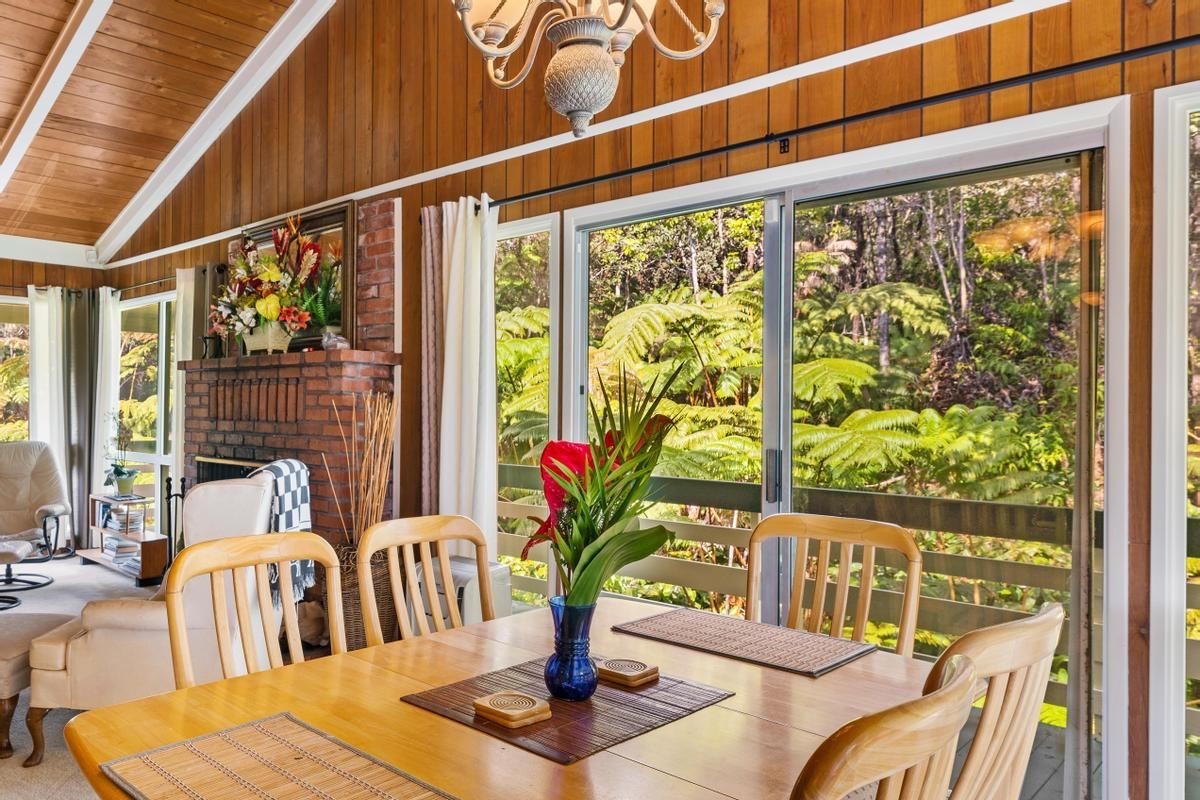 19-4252 Wright Road Volcano, HI 96785 - Photo 25 of 30 a view of a dining room with furniture window and outside view