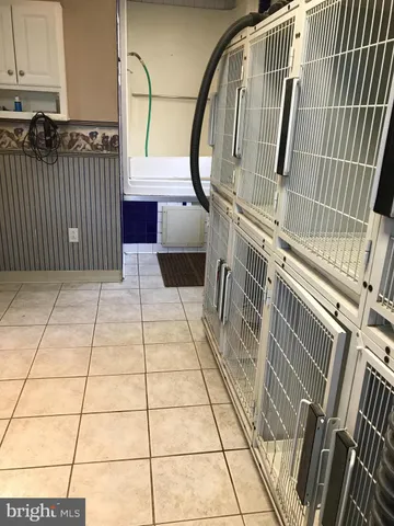 a view of a balcony with wooden floor