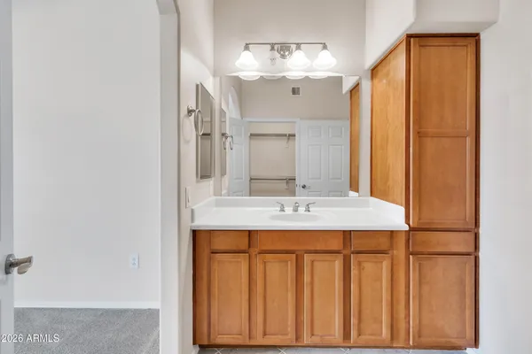 a close view of closet