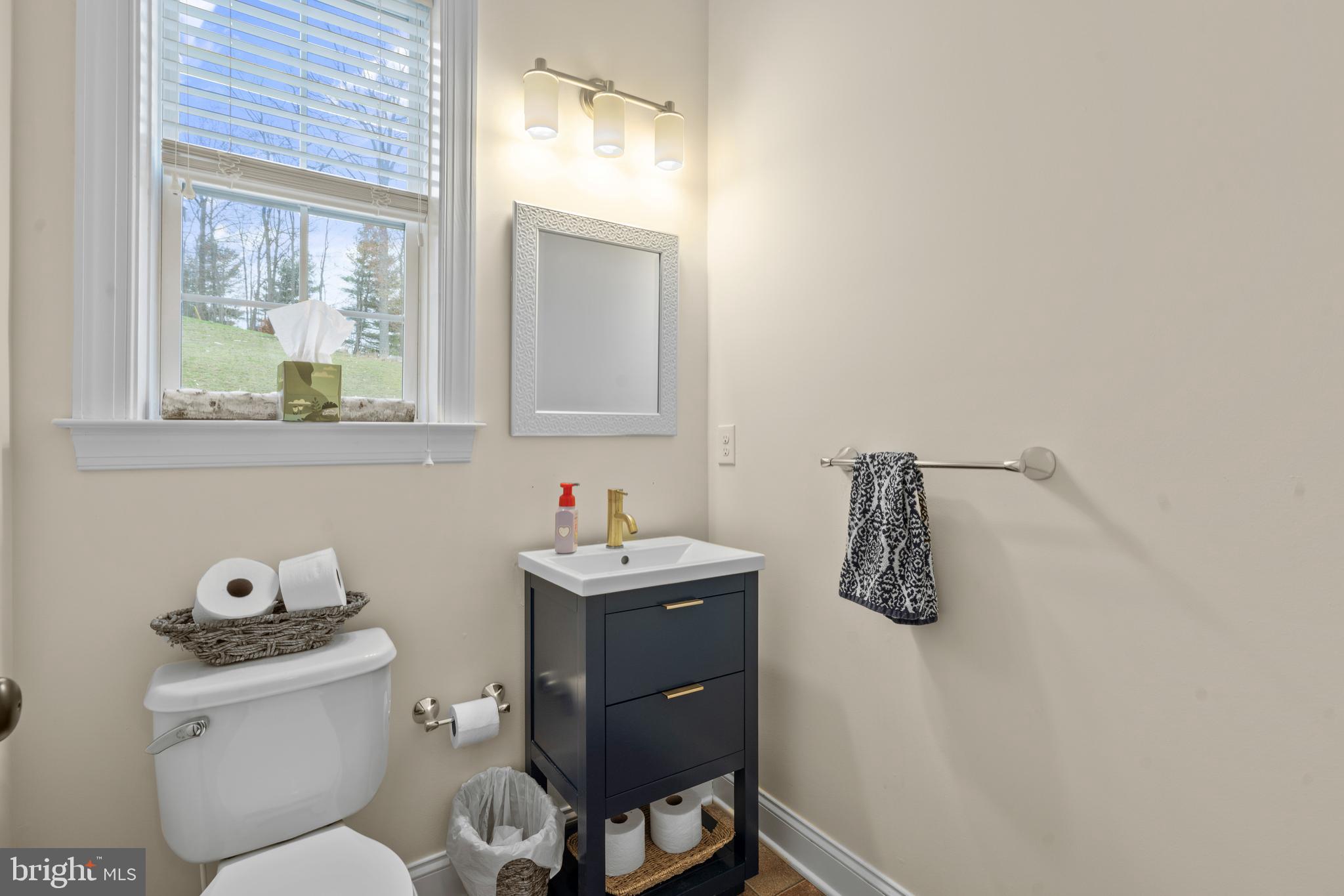 776 Barry Drive Springfield, PA 19064 - Photo 17 of 44 a bathroom with a toilet sink and mirror