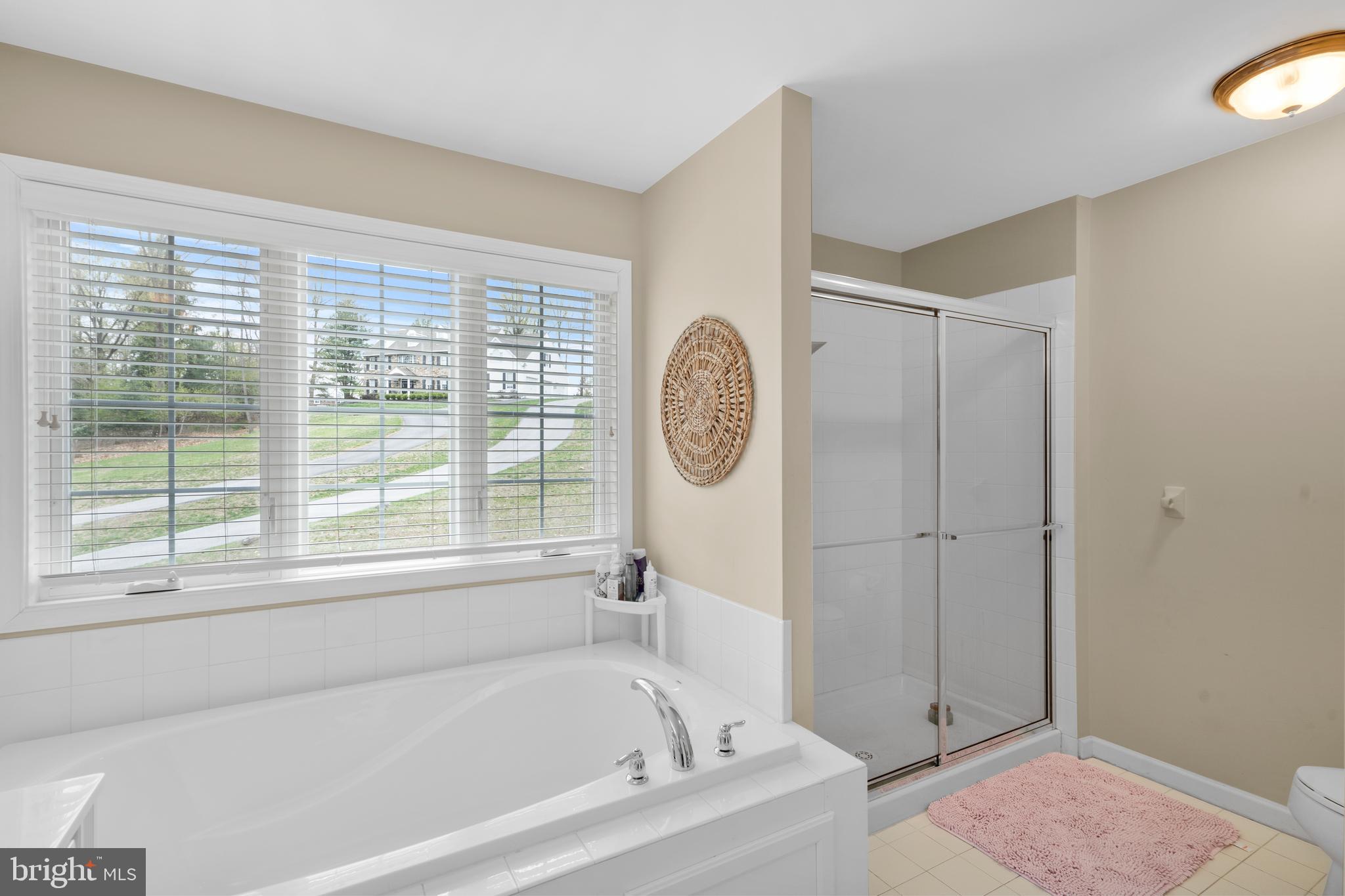 776 Barry Drive Springfield, PA 19064 - Photo 26 of 44 a bathroom with a bathtub a shower and a window