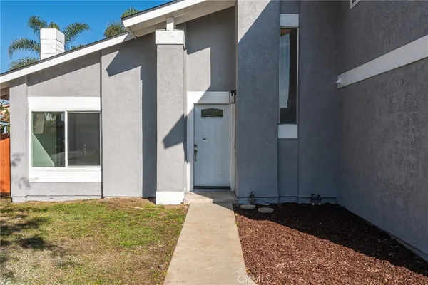 a front view of a house