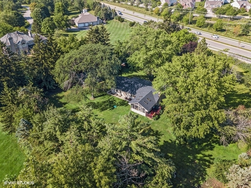 22811 North Quentin Road Kildeer, IL 60047 - Photo 25 of 29 an aerial view of residential house with outdoor space and trees all around