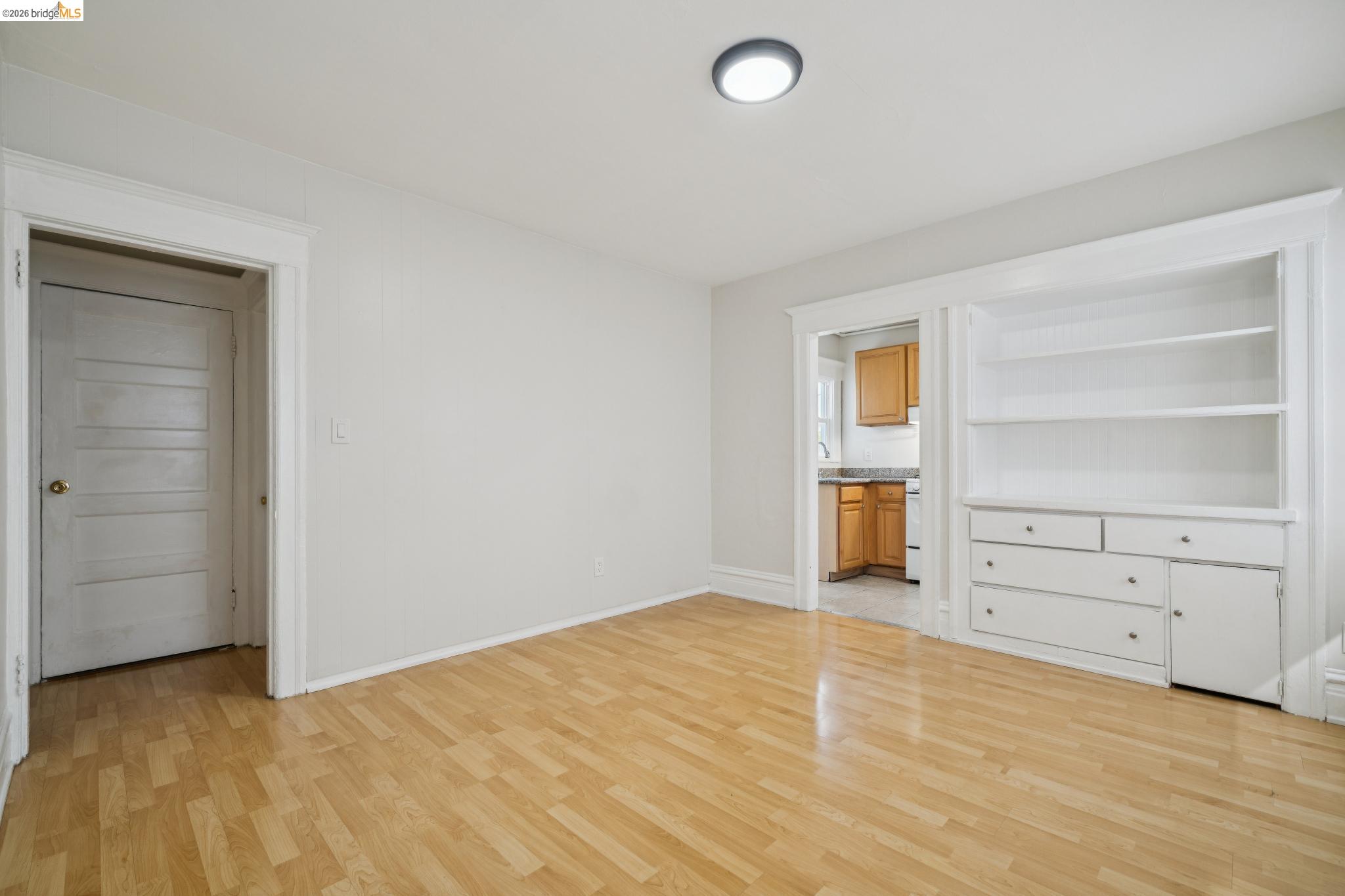 2923 Wheeler Street, Unit C Berkeley, CA 94705 - Photo 4 of 19 wooden floor and closet in a room