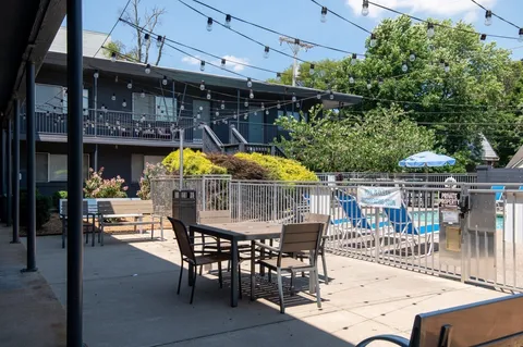 an aerial view of a city with lots of residential buildings
