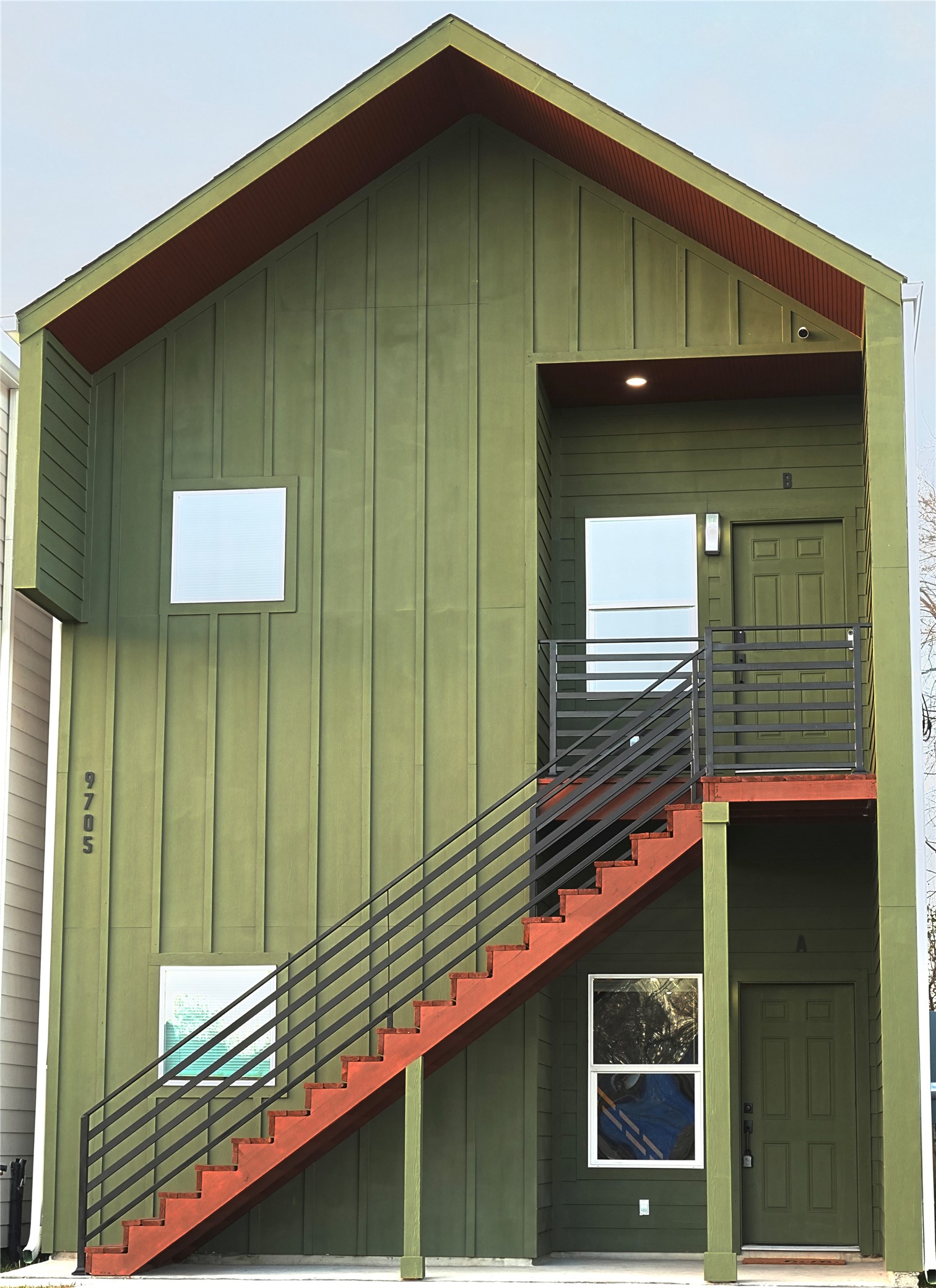 a front view of a house