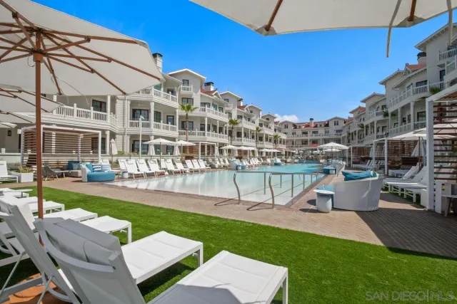 a view of tall buildings