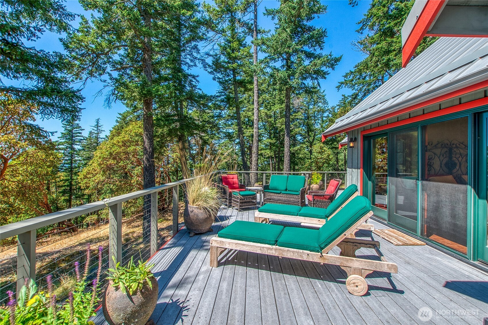 64 Hammond Lane Orcas Island, WA 98245 - Photo 7 of 39 a view of deck with chairs and wooden floor