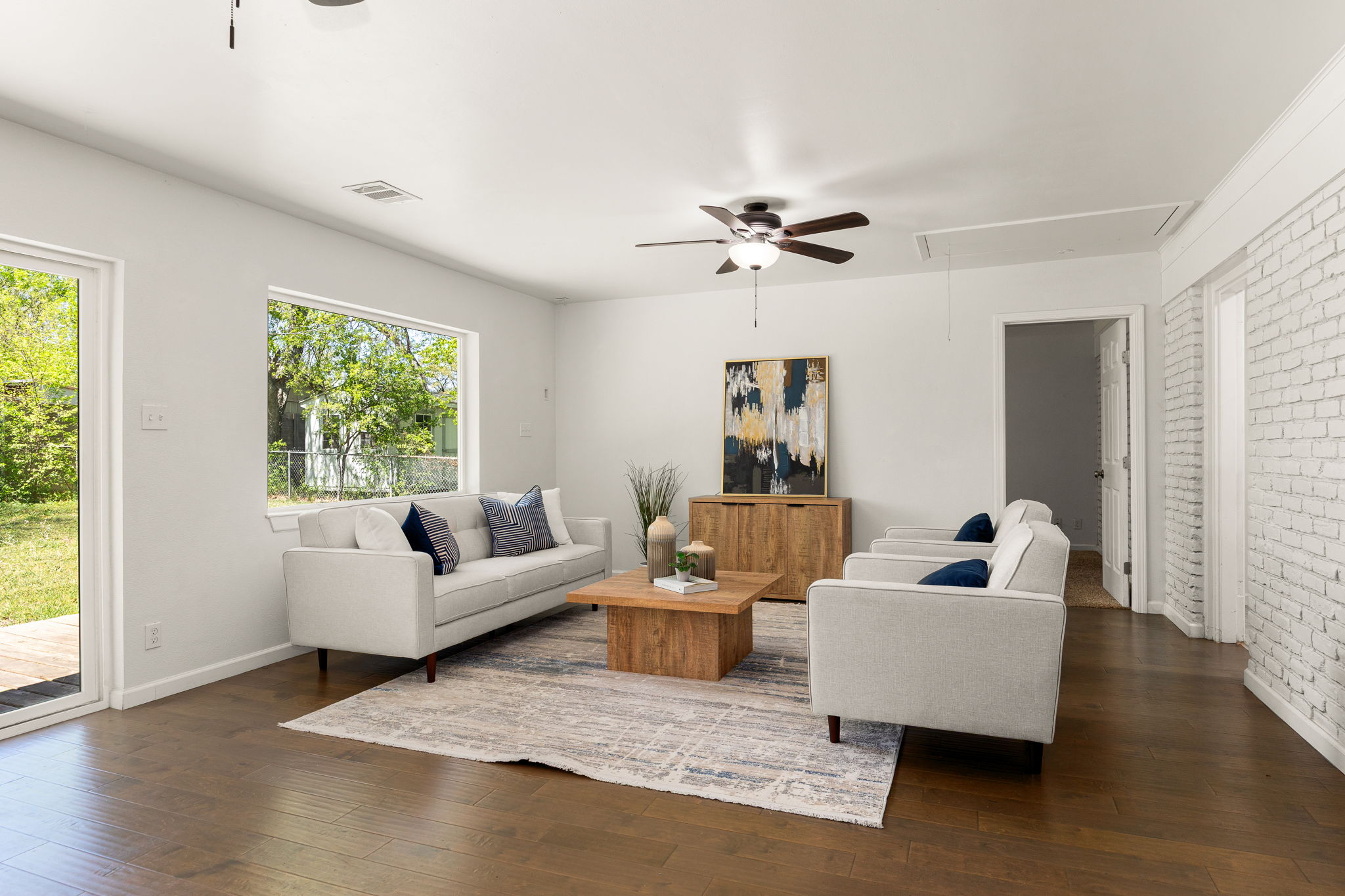 11800 Oak Haven Road Austin, TX 78753 - Photo 15 of 37 a living room with furniture and a large window