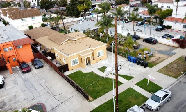 a room with table and chairs