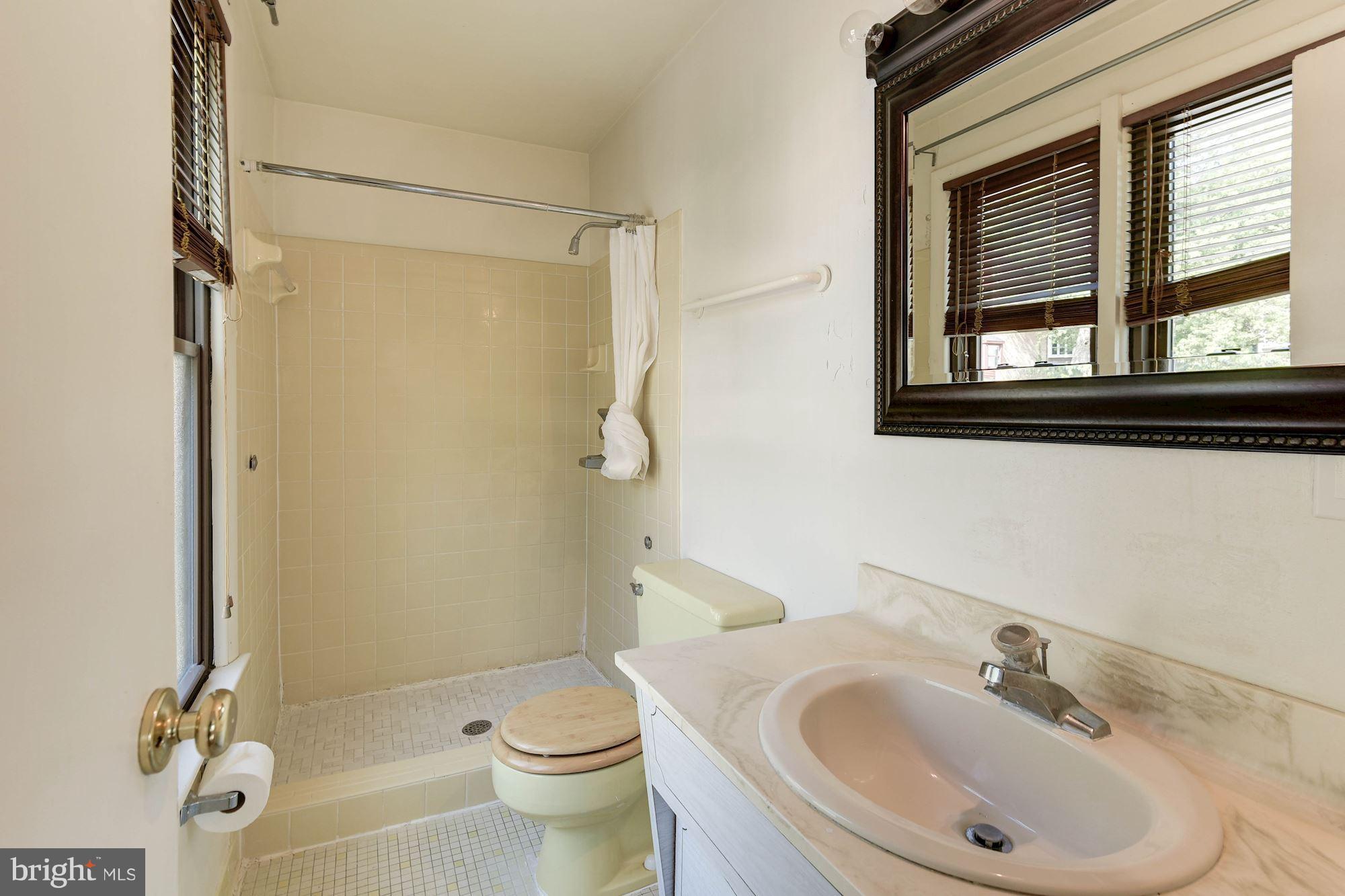 2148 Military Road Arlington, VA 22207 - Photo 14 of 28 a bathroom with a sink toilet and shower