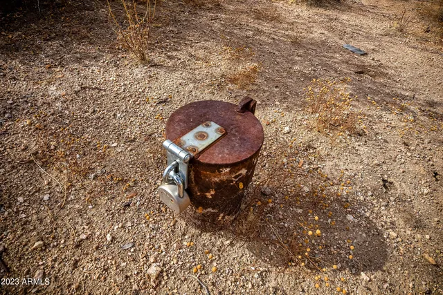 an aerial view of a town with trees
