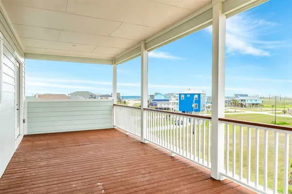 a view of a balcony