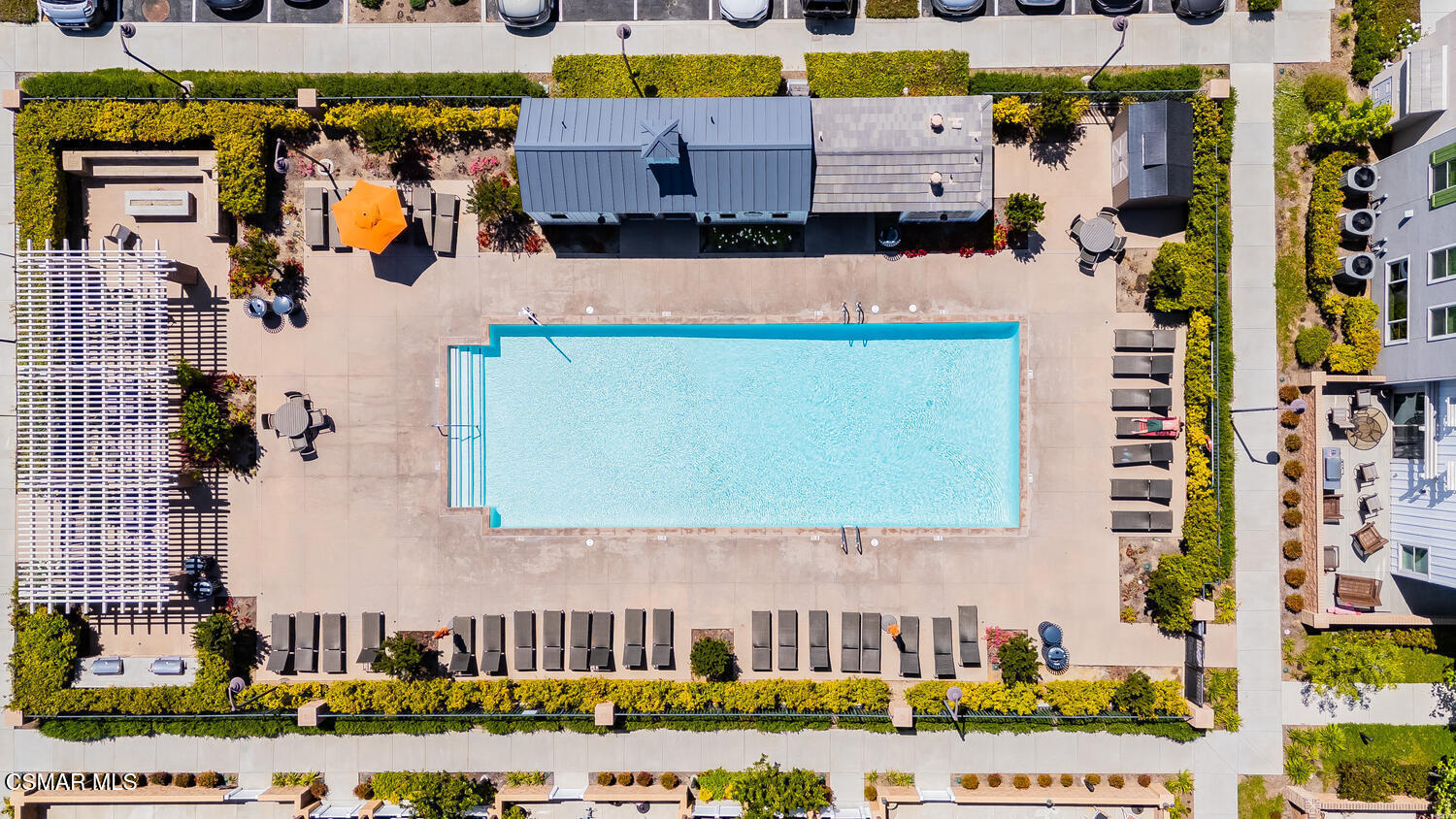 110 Red Brick Drive, Unit 5 Simi Valley, CA 93065 - Photo 2 of 2 an aerial view of houses with yard swimming pool and outdoor seating