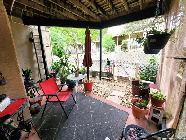 a outdoor space with furniture