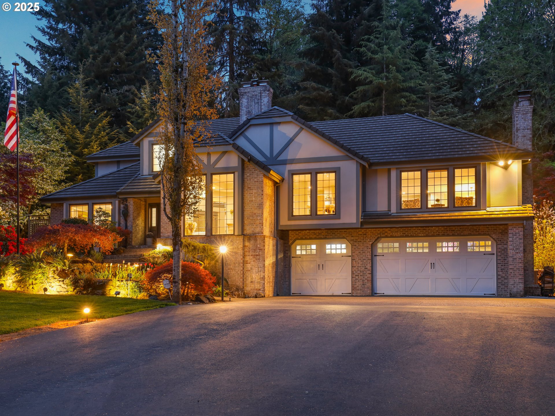 a front view of a building