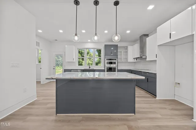 a view of kitchen and window