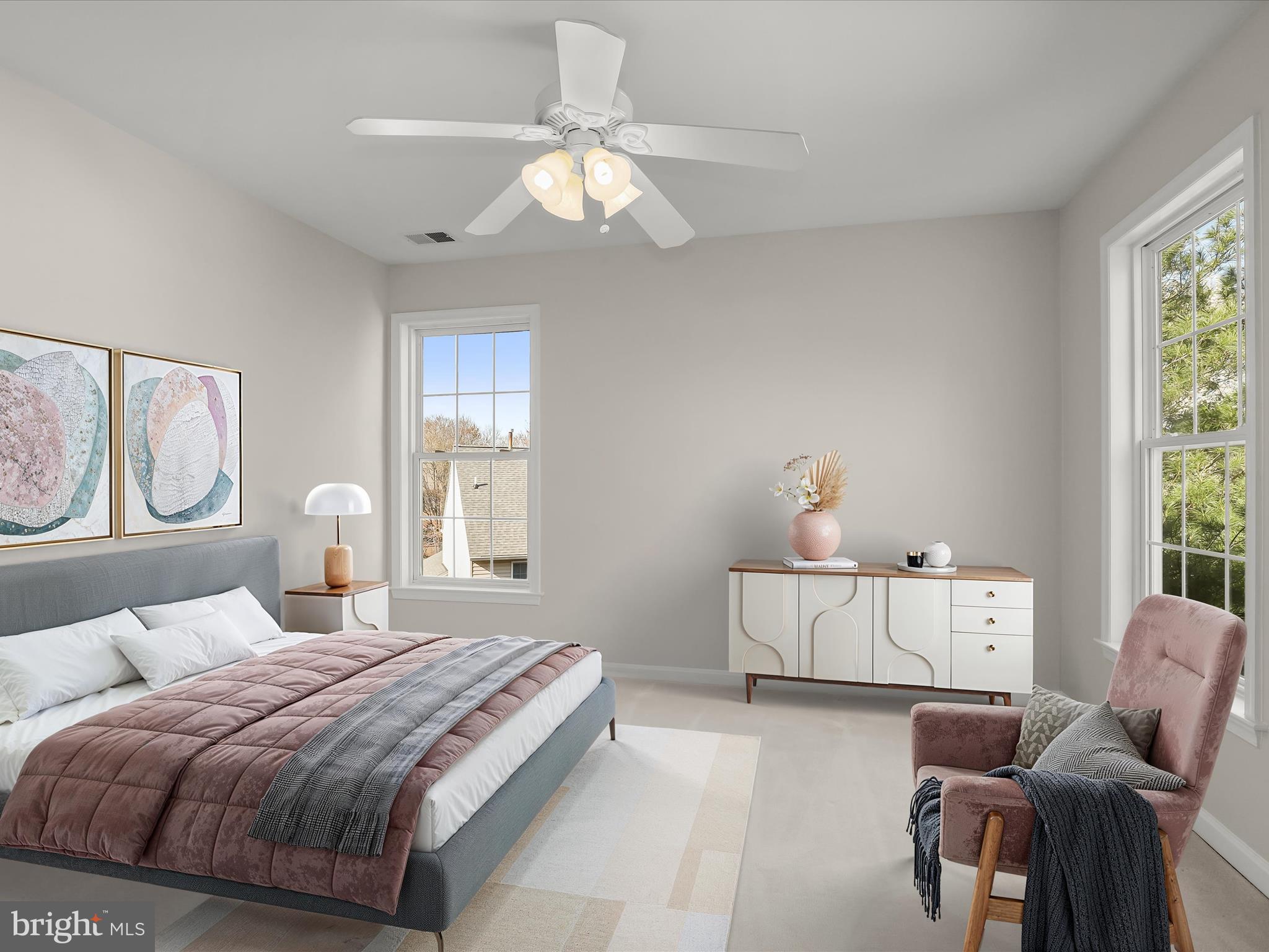 6413 Phantom Moon Walk Clarksville, MD 21029 - Photo 39 of 60 a bedroom with a bed and wooden floor